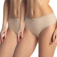 Figi bikini L-4000BI 2-pak beżowe plus